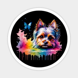 Yorkie Water Color T-shirt Magnet